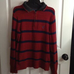 American Eagle Outfitters; 1/2 Zip Collard Sweater; "M" UNISEX; Collegiate Vibes